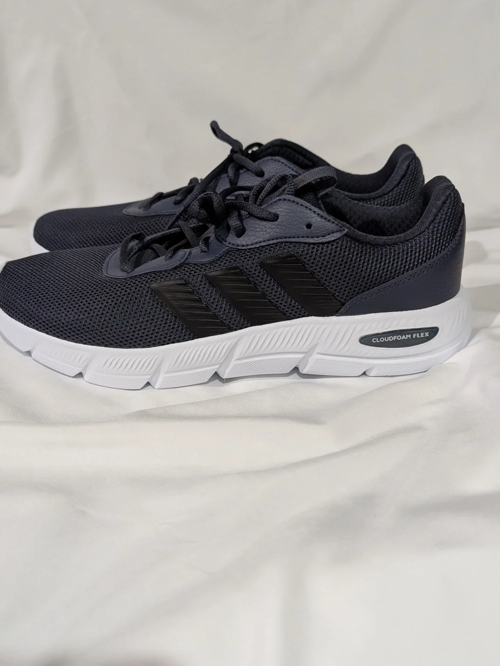 Adidas Men's Cloudfoam Flex Lace-Up Sneakers - Navy/Black
